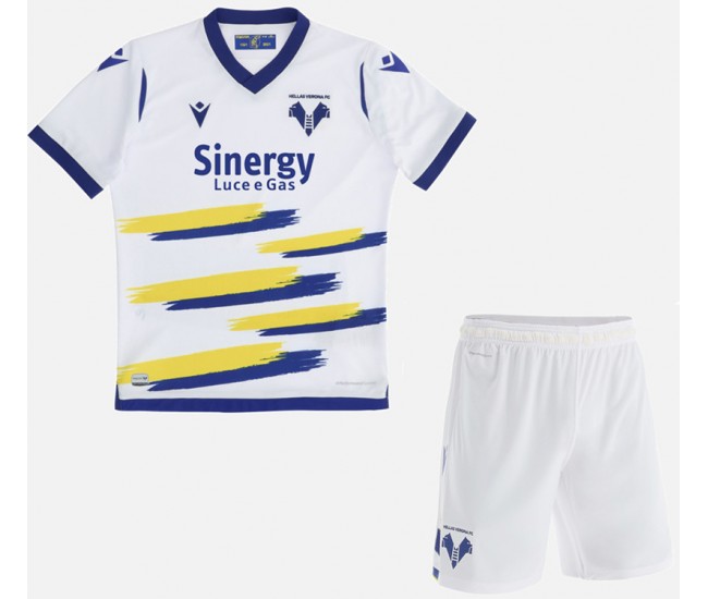 2021-22 Hellas Verona Away Kit Kids